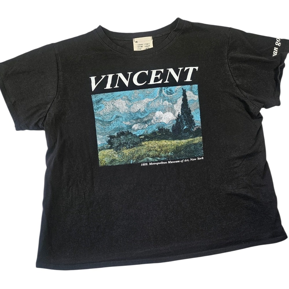 French Pastry Van Gogh Vincent Art Graphic T-Shirt Black XL Met Museum Tee